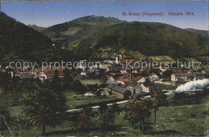 St Kreuz Gesamtansicht Kaempfe 1914 Weltkrieg Vogesen