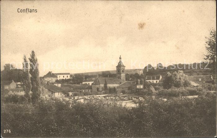 Conflans-sur-Loing Ortsansicht mit Kirche