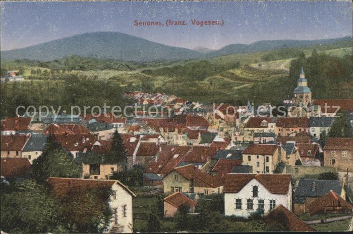 Senones Vosges Ortsansicht mit Kirche