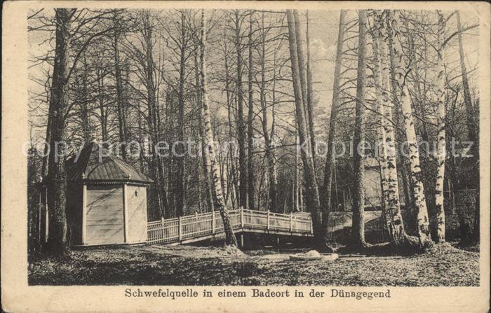 Lettland Latvia Schwefelquelle in einem Badeort in der