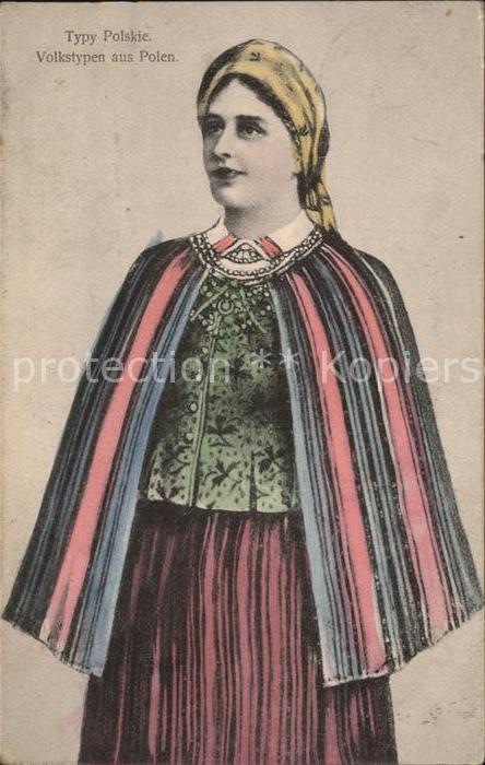 Krakau Krakow Volkstypen aus Polen Frau
