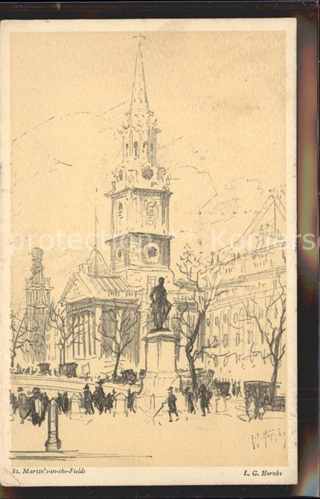London St. Martins in the Field Monument Series No. 58 Kuenstlerkarte L. G. Horn