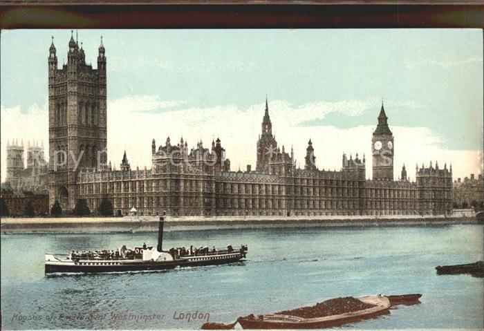 London Houses of Parliament Westminster Dampfer