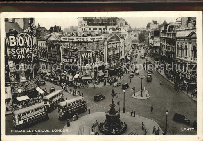 London Piccadilly Circus Monument Doppeldeckerbus
