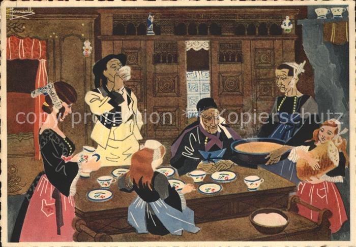 Kernascleden Aquarelle de Charles Homualk Künstlerka