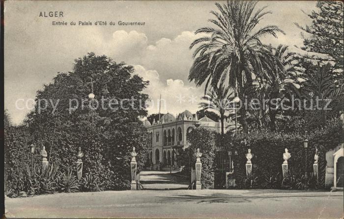 Alger Algerien Entree du Palais d_Ete du Gouverneur