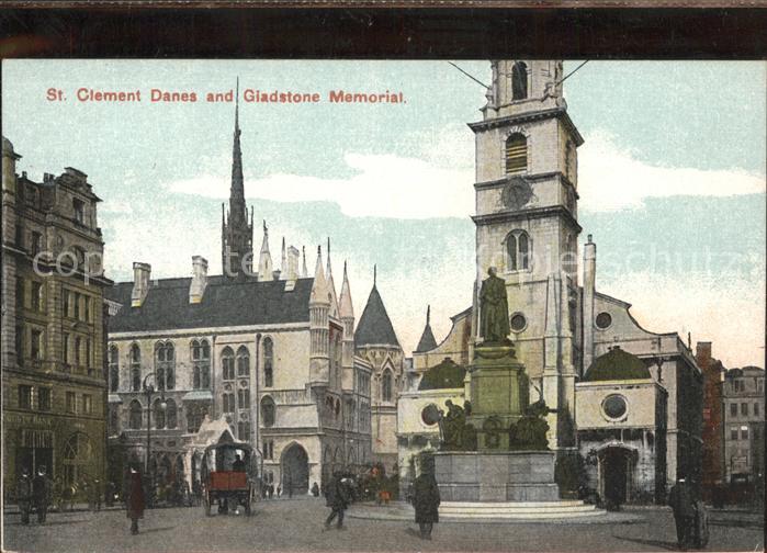 St Clement Danes and Gladstone Memorial Statue Church