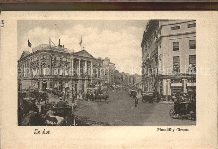London Piccadilly Circus Pferdekutsche