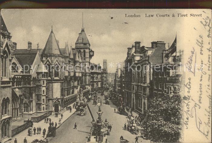 London Law Courts and Fleet Street
