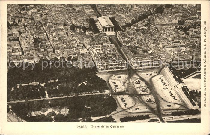 Paris Place de la Concorde vue aerienne