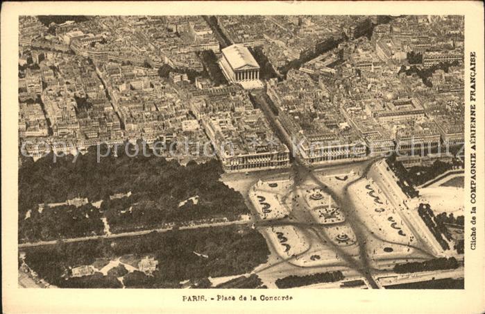 Paris Place de la Concorde vue aerienne