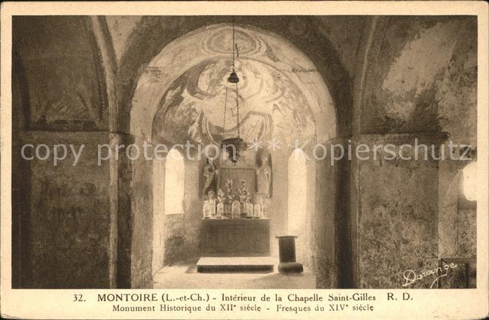 Montoire-sur-le-Loir Interieur de la Chapelle Saint Gilles M