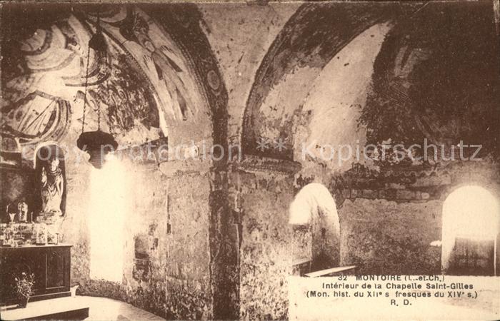 Montoire-sur-le-Loir Interieur de la Chapelle Saint Gilles M