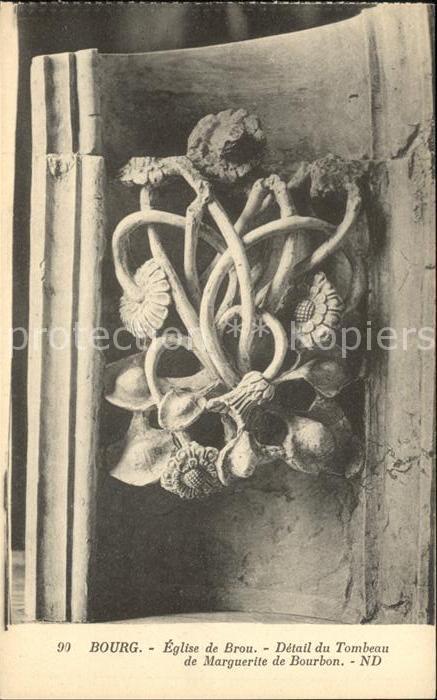 Bourg-en-Bresse Eglise de Brou Detail du Tombeau de Mar