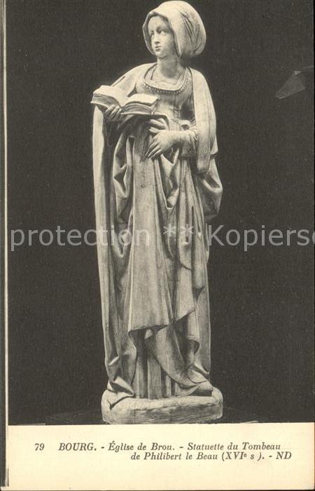 Bourg-en-Bresse Eglise de Brou Statuette du Tombeau de