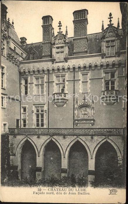 Le Lude Chateau Facade nord dite de Jean Daillo