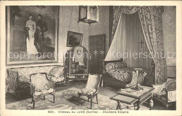Le Lude Chateau Chambre Empire Wandgemälde