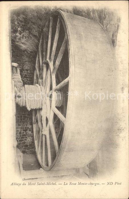 Mont-Saint-Michel Abbaye La Roue Monte charges