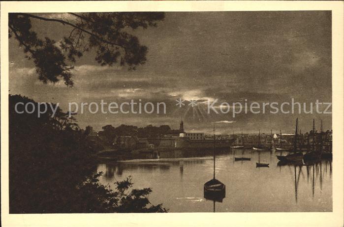 Concarneau Finistere Coucher du Soleil au Moros