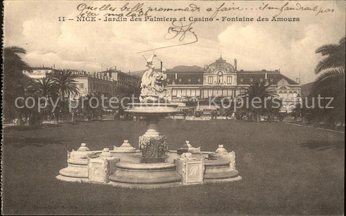 Nice Alpes Maritimes Jardin des Palmiers et Casino Fontaine