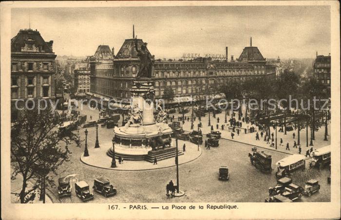 Paris Place de la Republique Monument