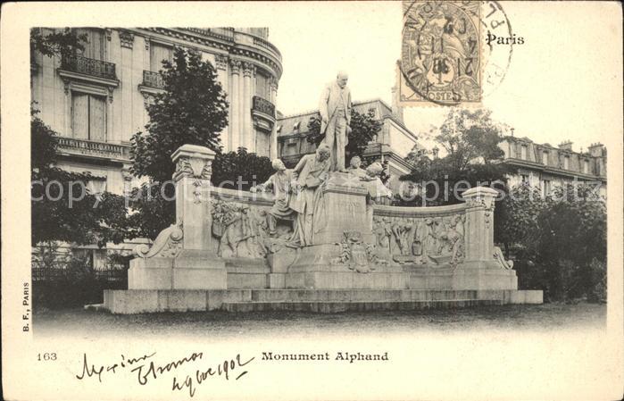 Paris Monument Alphand Stempel auf AK