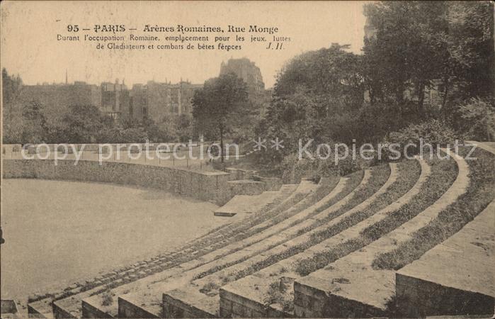 Paris Arenes Romaines Rue Monge