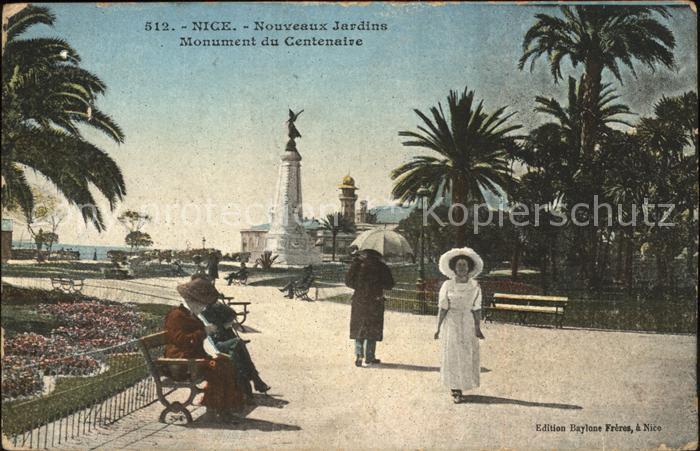 Nice Alpes Maritimes Nouveau Jardins Monument du Centenaire