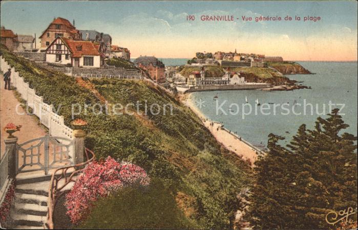 Granville Manche Vue generale de la Plage