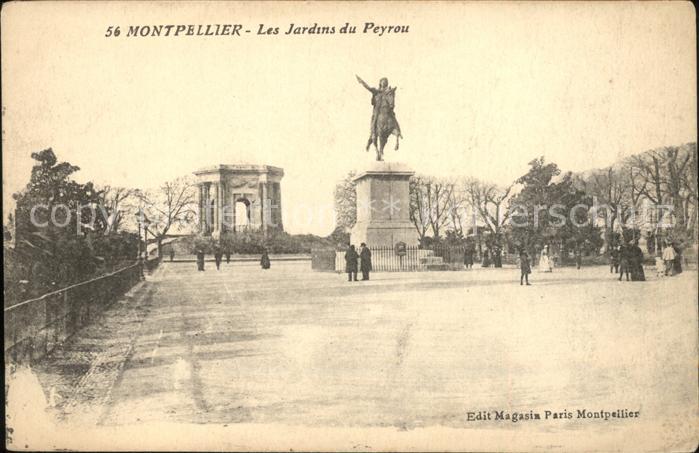 Montpellier Herault Jardins du Peyrou Monument Statue de Lo