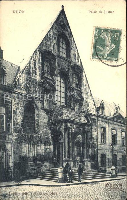 Dijon 21 Palais de Justice Stempel auf AK