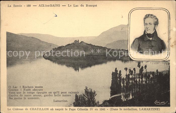 Aix-les-Bains Lac du Bourget Chateau de Chatillon Por