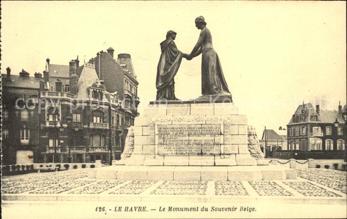 Le Havre Monument du Souvenir Belge Statue
