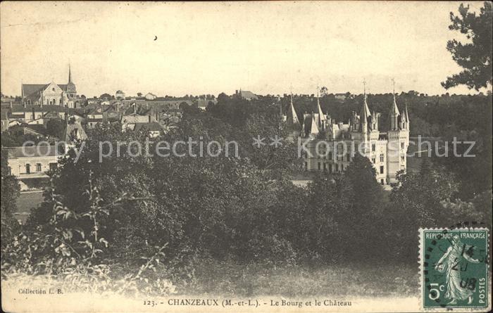 Chanzeaux Bourg et le Chateau Stempel auf AK