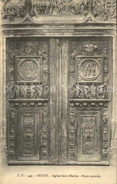 Rouen Eglise Saint Maclou Porte centrale