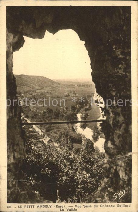 Les Andelys Petit Andely vue prise du Chateau Gaill