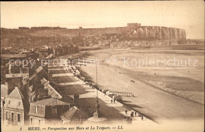 Mers-les-Bains Perspective sur Mers et Le Treport Plag