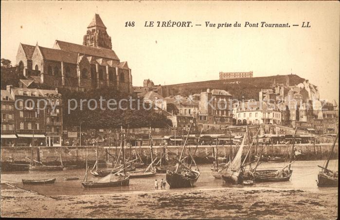 Le Treport Vue prise du Pont Tournant Bateaux Egli