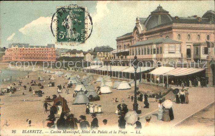 Biarritz Pyrenees Atlantiques Casino Municipal Hotel du Palais Plage