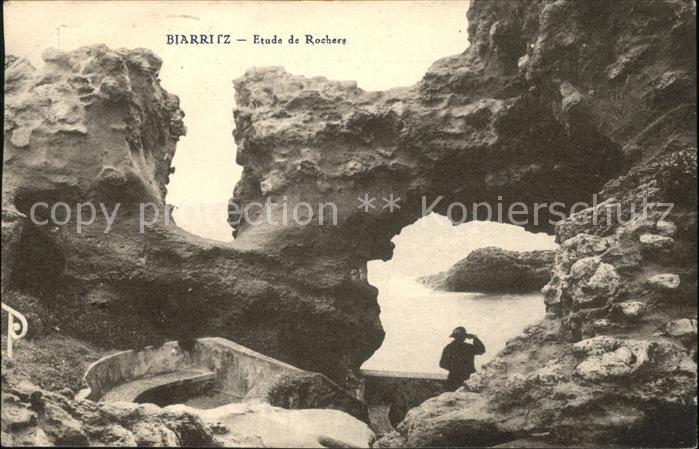 Biarritz Pyrenees Atlantiques Etude de Rochers