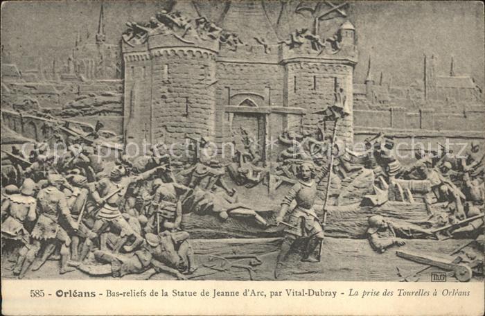 Orleans Loiret Relief de la Statue de Jeanne d_Arc par