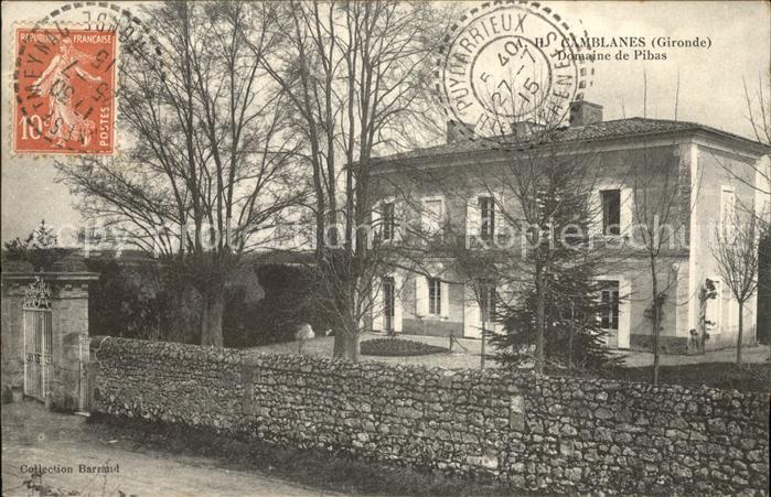Camblanes-et-Meynac Domaine de Pibas Stempel auf AK