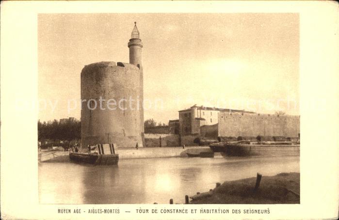 Aigues-Mortes Gard Tour de Constance Habitation des Seigne