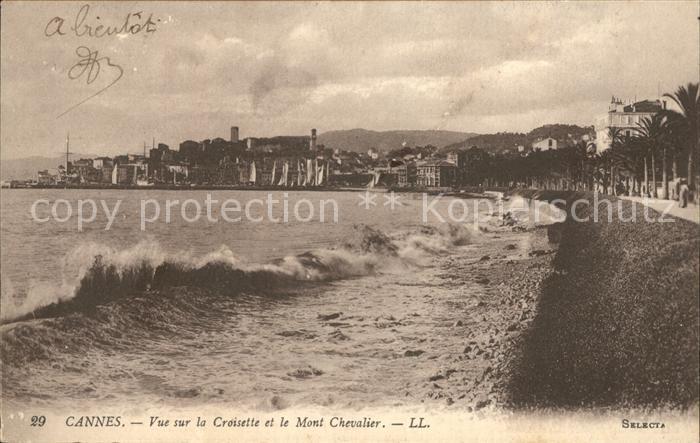Cannes Alpes-Maritimes Vue sur la Croisette et Mont Chevalier