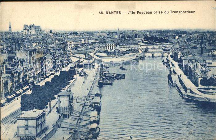 Nantes Loire Atlantique Ile Feydeau vue prise du Transbordeur