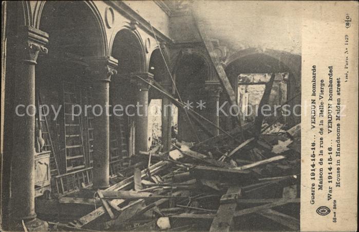 Verdun Meuse bombarde Maison Rue de la Belle Vierge