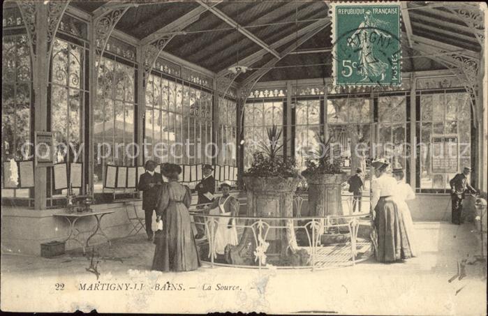 Martigny-les-Bains La Source Stempel auf AK