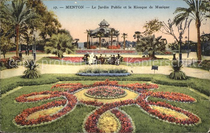 Menton Alpes Maritimes Jardin Public et Kiosque de Musique