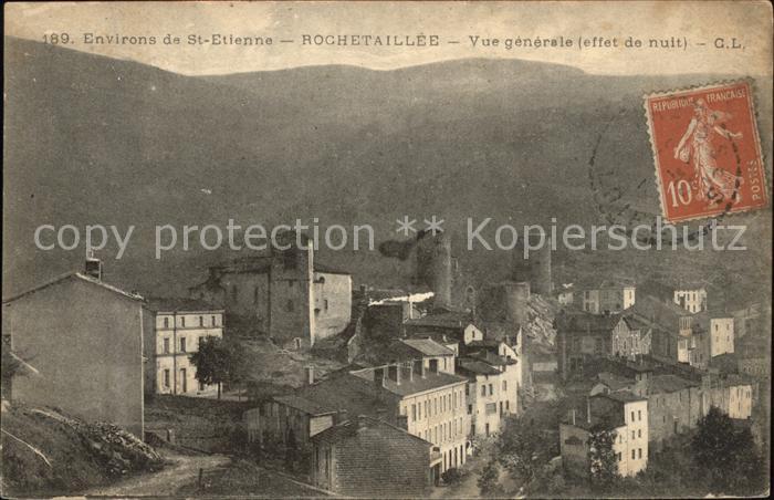 Rochetaillee Saint Etienne Vue generale Stempel auf AK