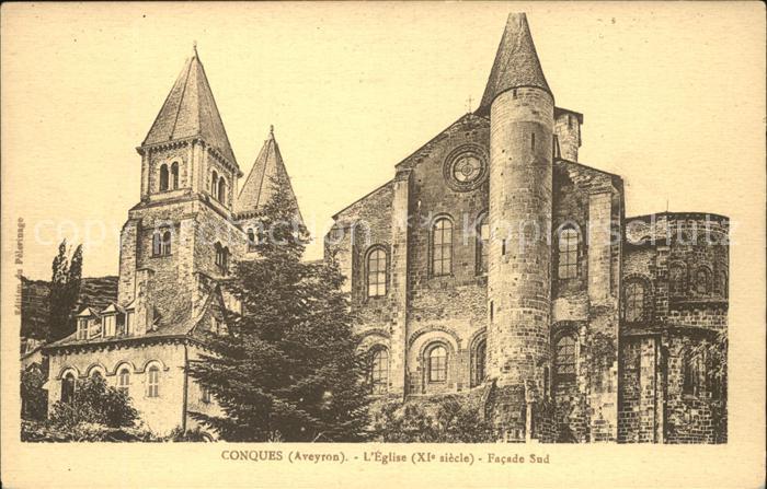 Conques Eglise XI siecle Facade Sud